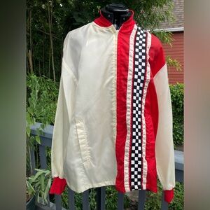 Red and Cream Racing Jacket